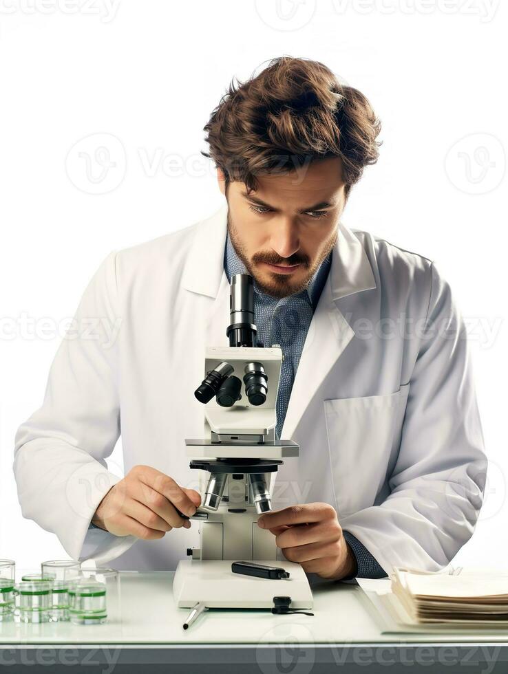 AI generated Male Scientist Conducting Research, AI Generated photo