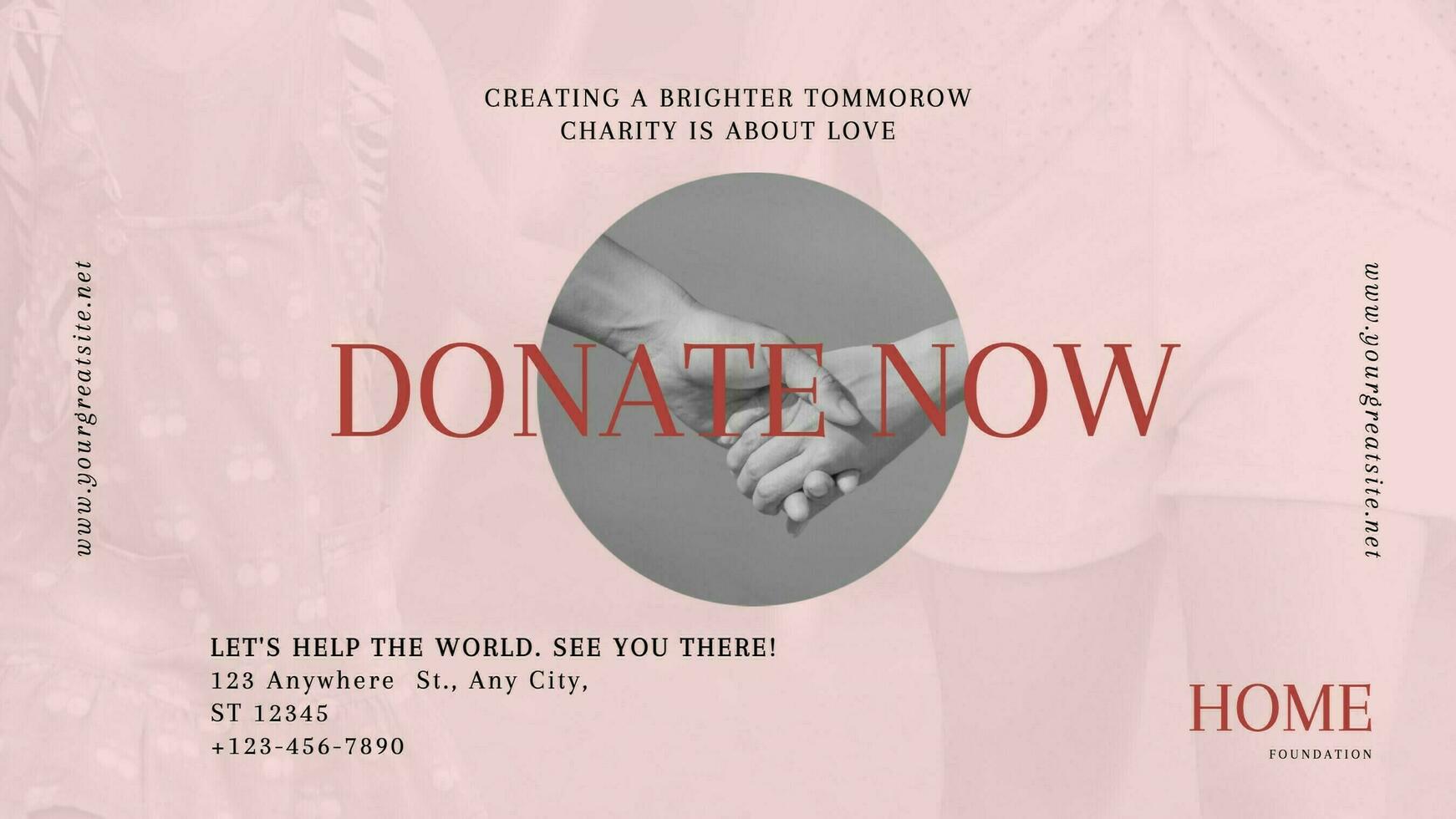 donation social media post for charity template