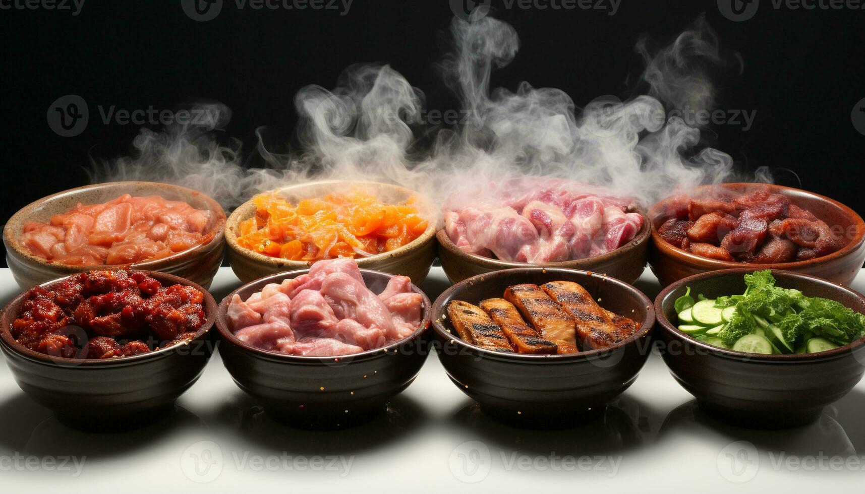 AI generated Grilled pork steak, smoked and juicy, perfect for barbecue generated by AI photo