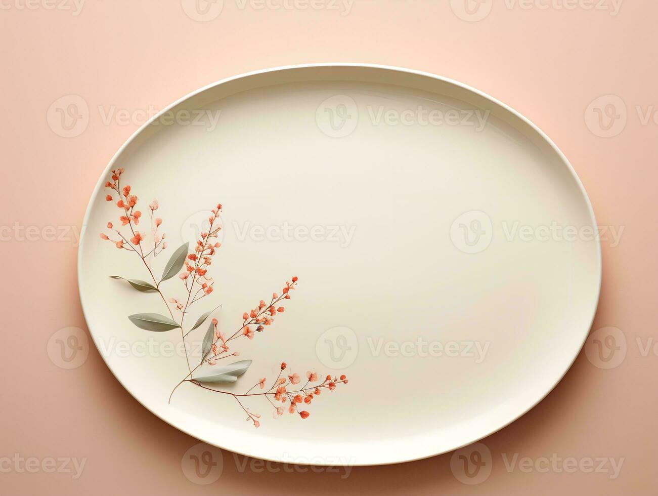 AI generated Elegant Ceramic Plate Mockup for Dining and Decor - AI Generated photo