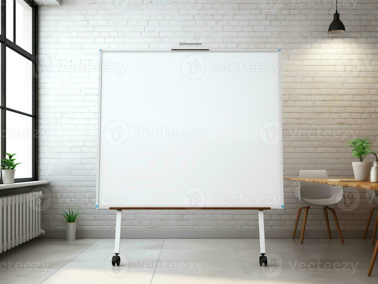 AI generated Interactive Whiteboard Mockup for Creative Ideas - AI Generated photo