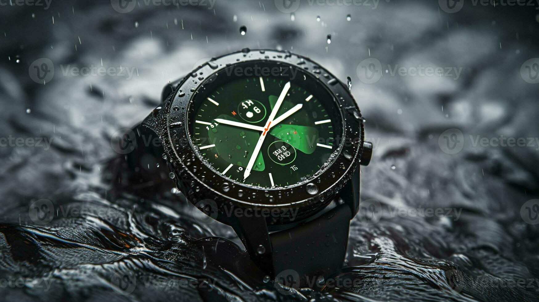 AI generated Fitness Smartwatch Mockup on Gym Mat for Active Lifestyle - AI Generated photo
