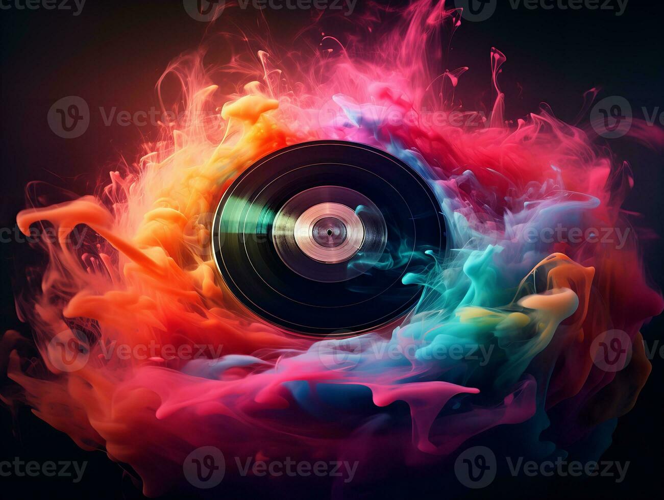 AI generated Vintage Vinyl Record Mockup for Music Enthusiasts - AI Generated photo