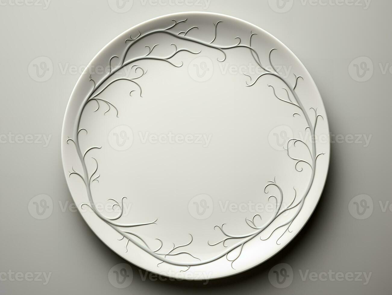 AI generated Elegant Ceramic Plate Mockup for Dining and Decor - AI Generated photo