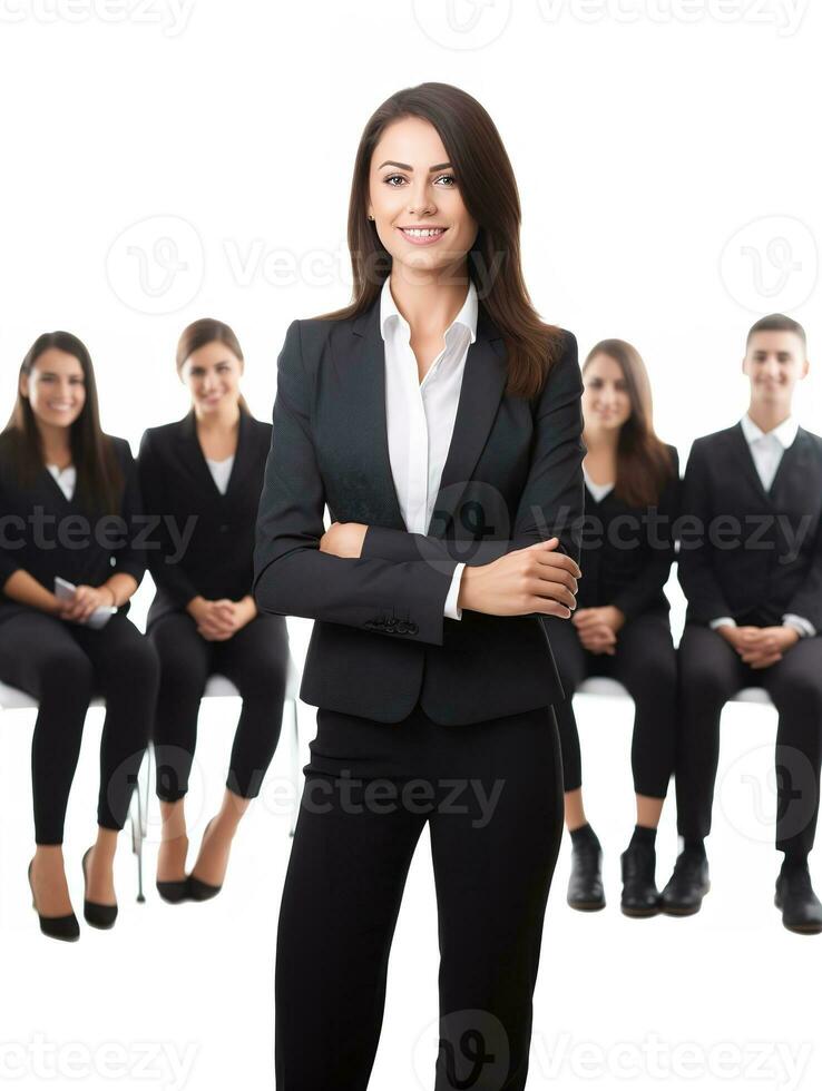 AI generated Female Business Manager in Corporate Setting, AI Generated photo