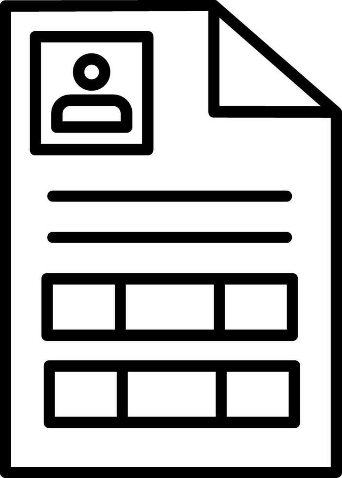 Curriculum Vitae Vector Icon