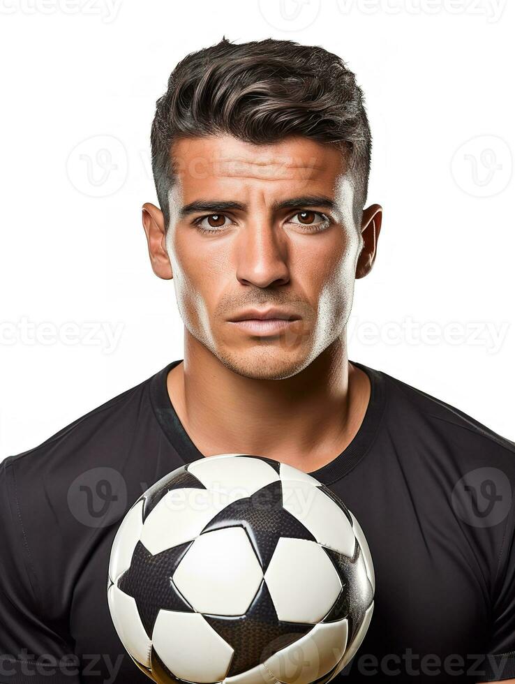 AI generated Dynamic Male Footballer in Action, AI Generated photo