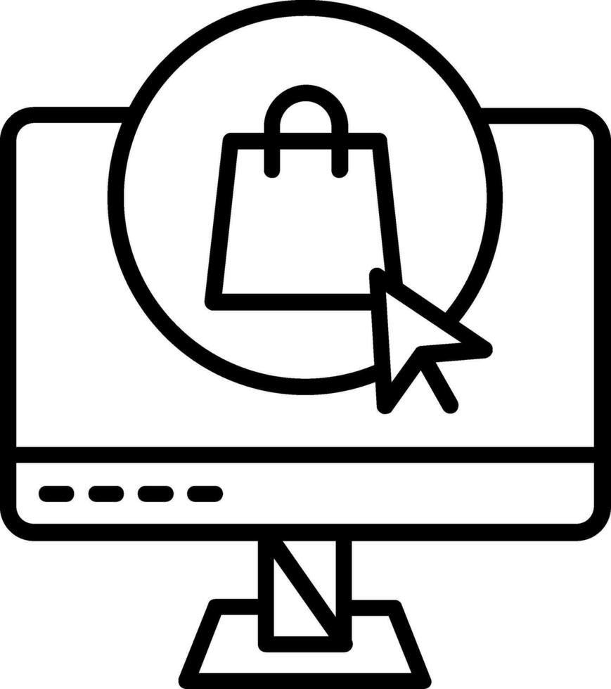 icono de vector de comercio electrónico