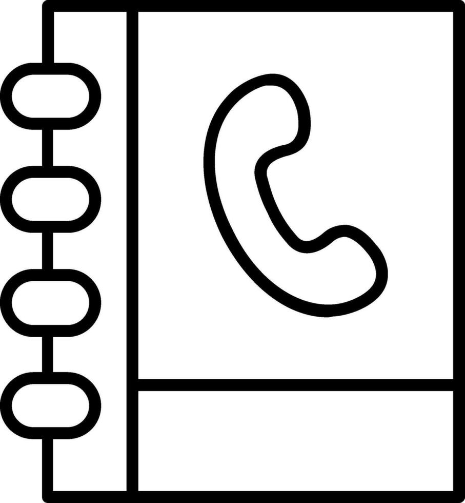 icono de vector de libreta de telefono