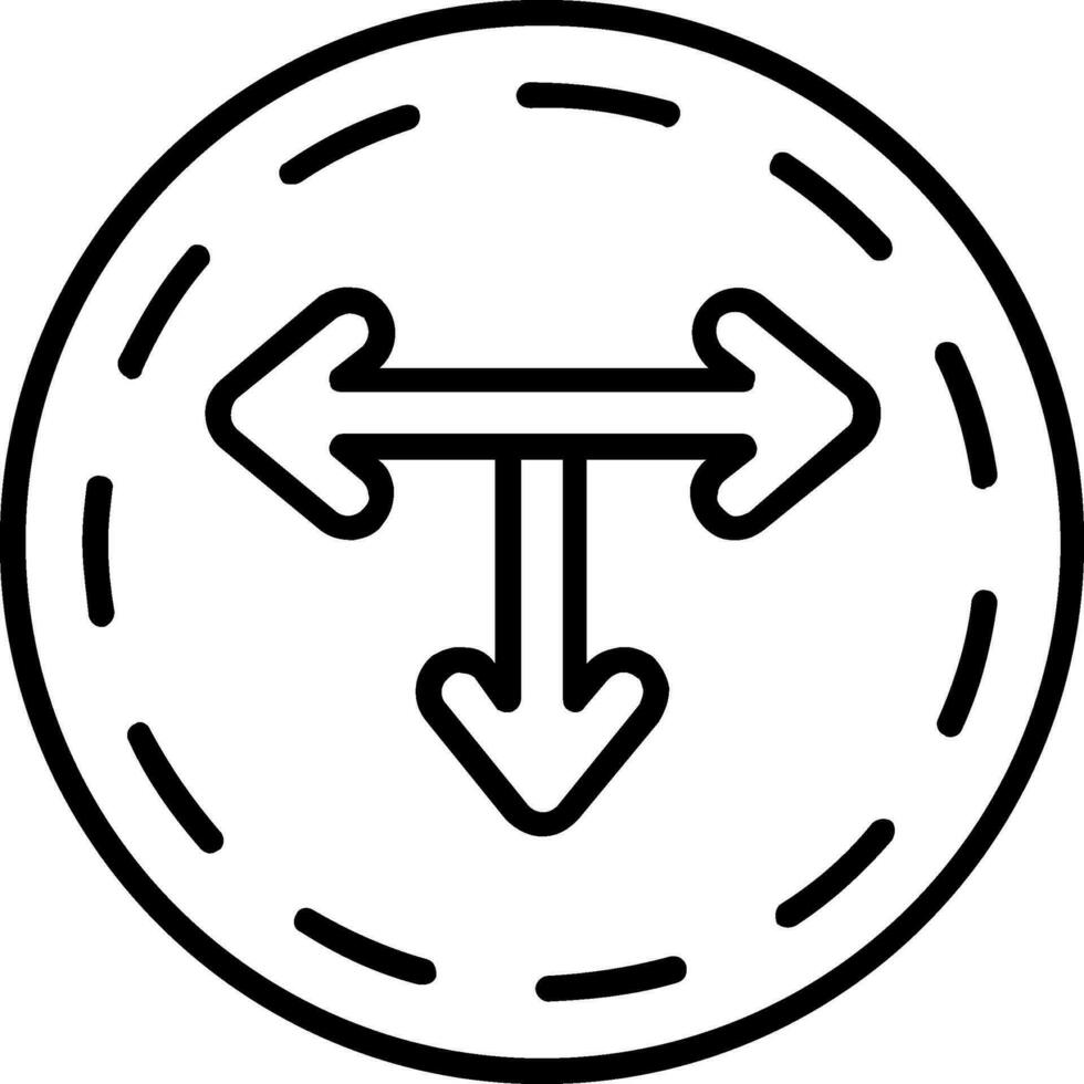 T Junction Vector Icon