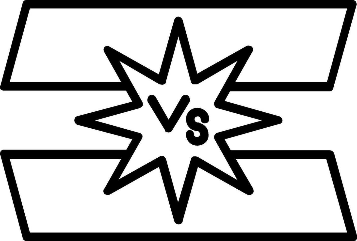 versus icono de vector