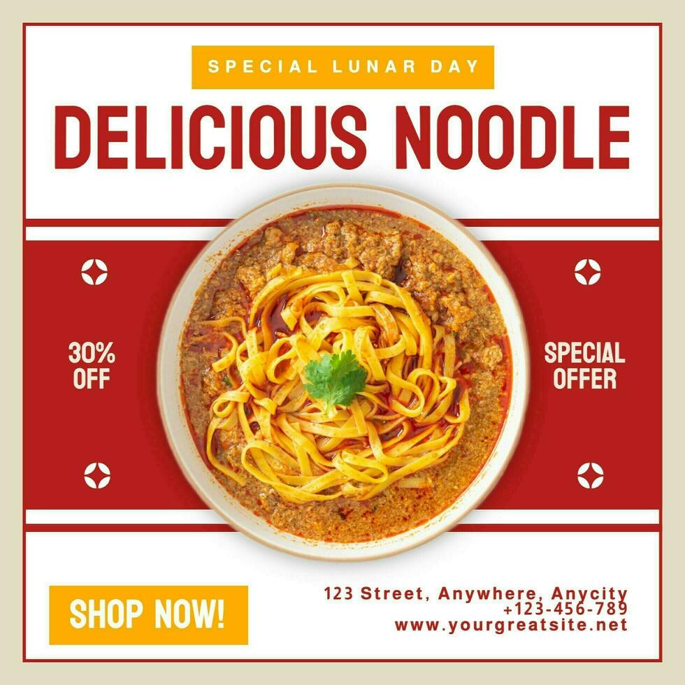 Delicious Noodle Discount Instagram Post template