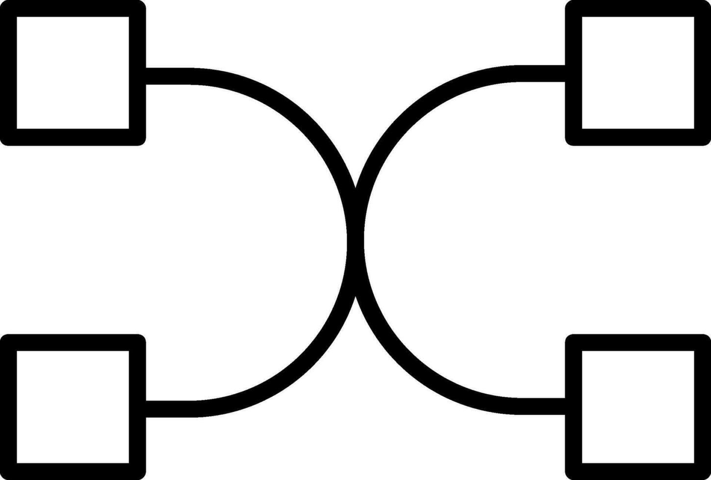 Many To Many Vector Icon