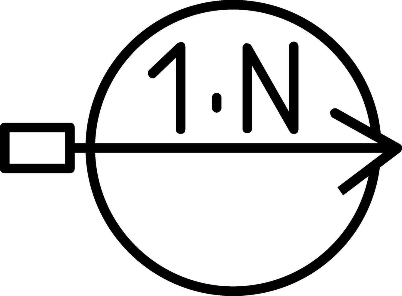 cardinalidad vector icono