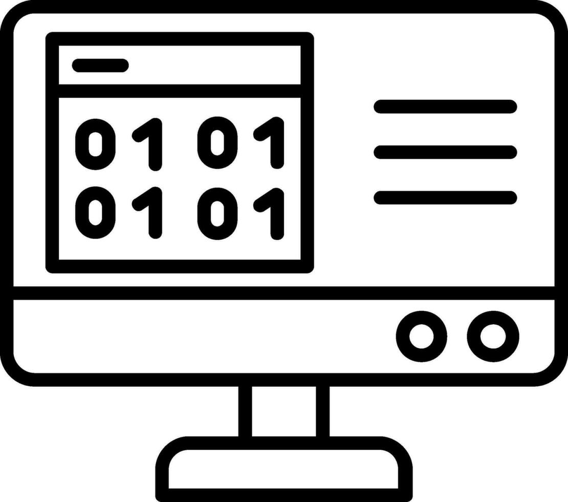 Binary Code Vector Icon