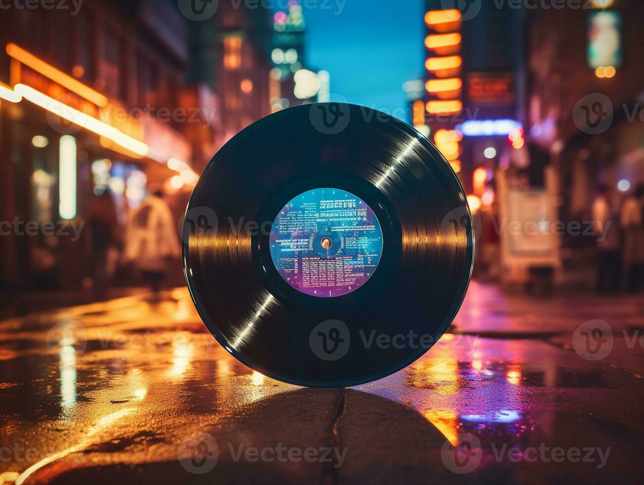 AI generated Vintage Vinyl Record Mockup for Music Enthusiasts - AI Generated photo