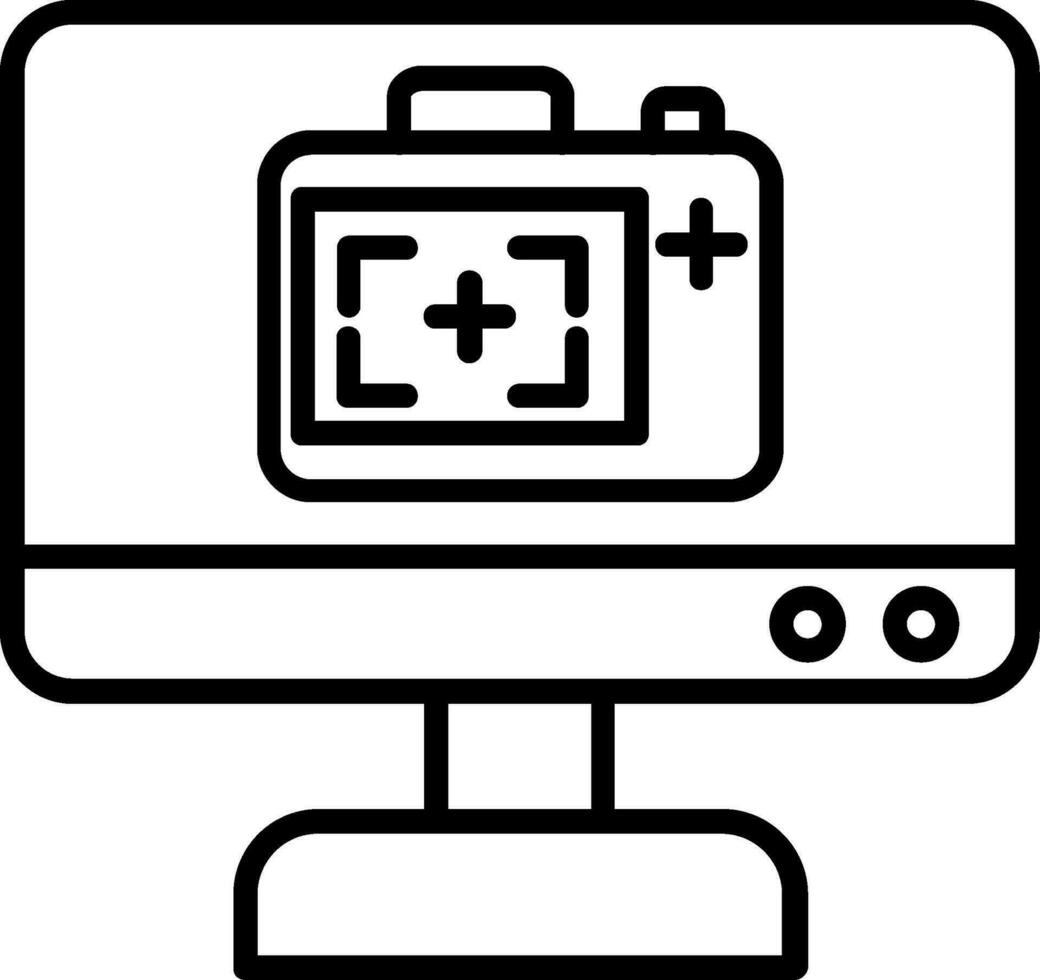 Monitor Screen Vector Icon