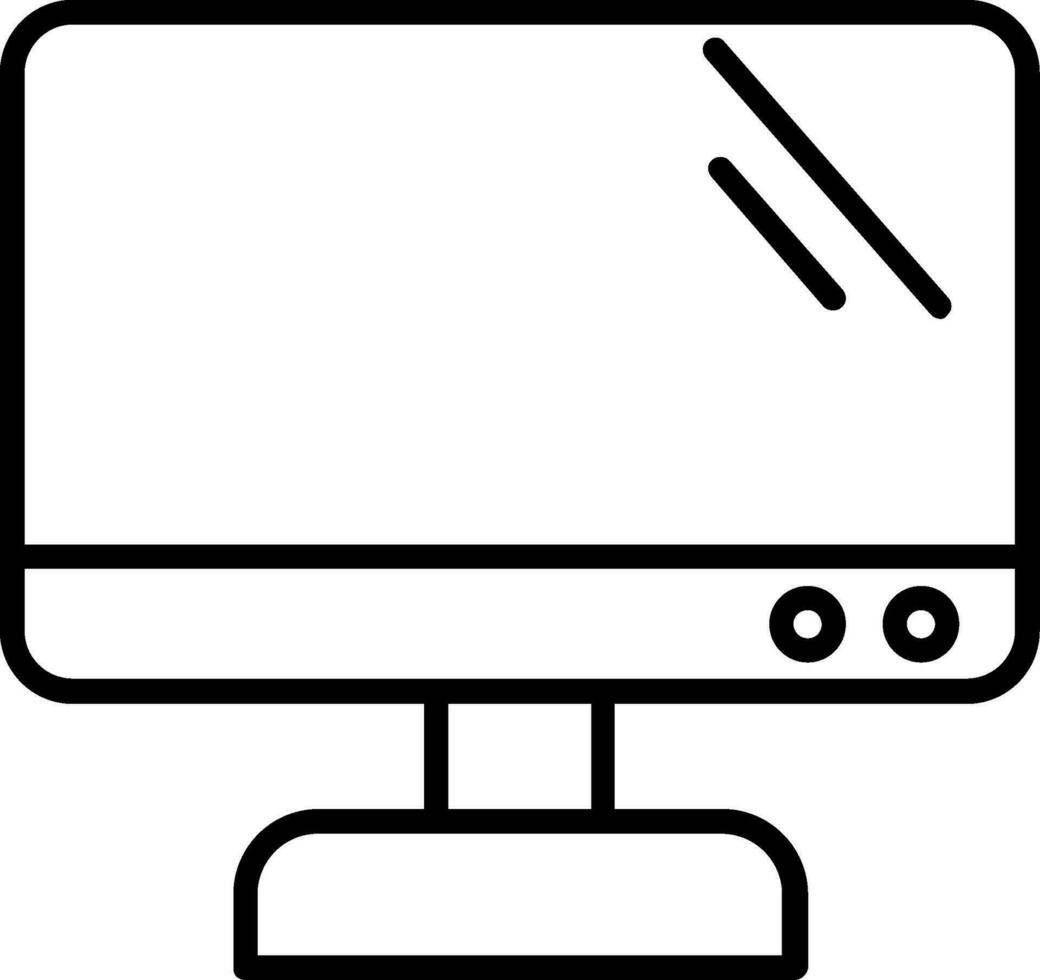 icono de vector de pantalla de monitor