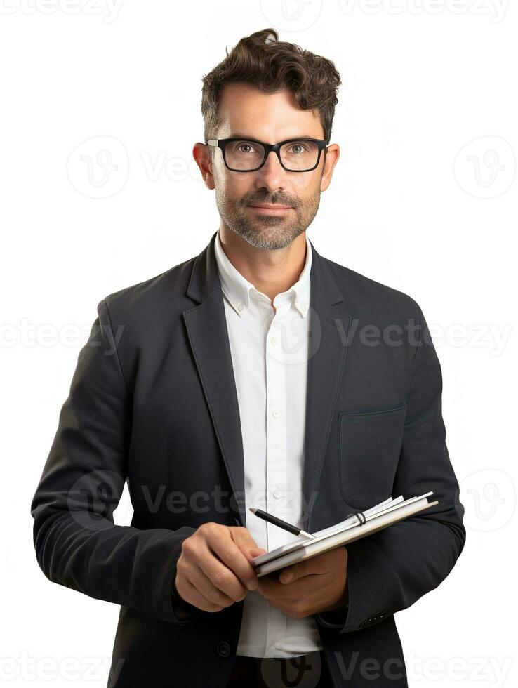 AI generated Male Teacher Educating in Classroom, AI Generated photo