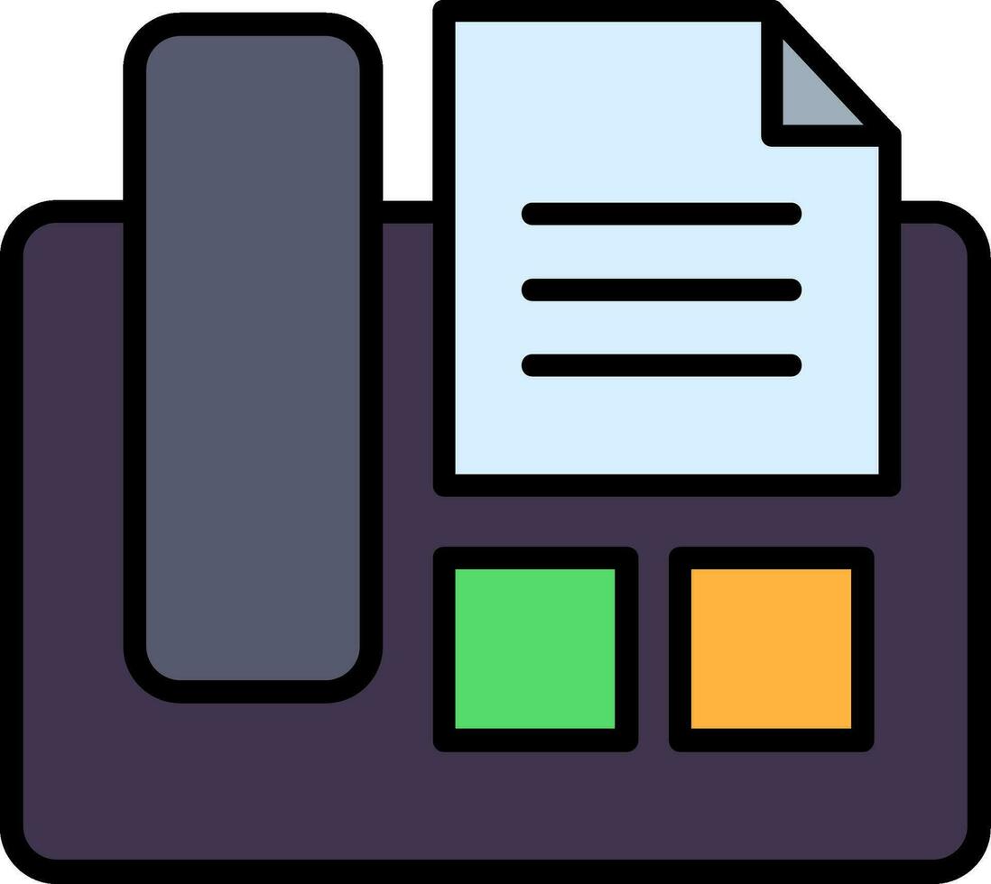 Fax Machine Vector Icon