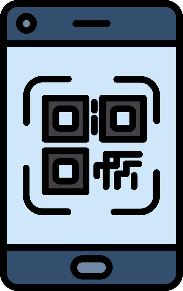 Smartphone Qr Code Vector Icon