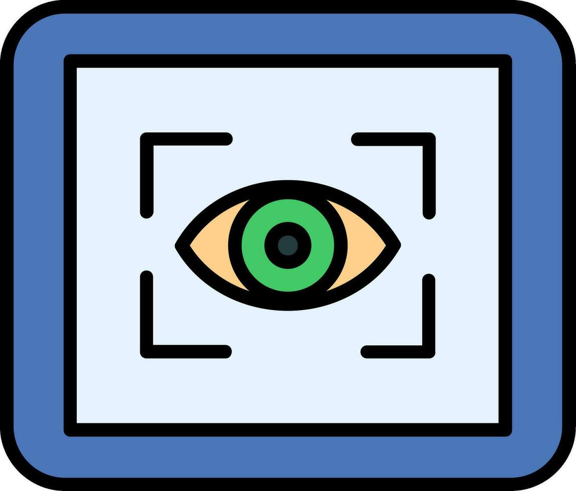 icono de vector de escáner ocular