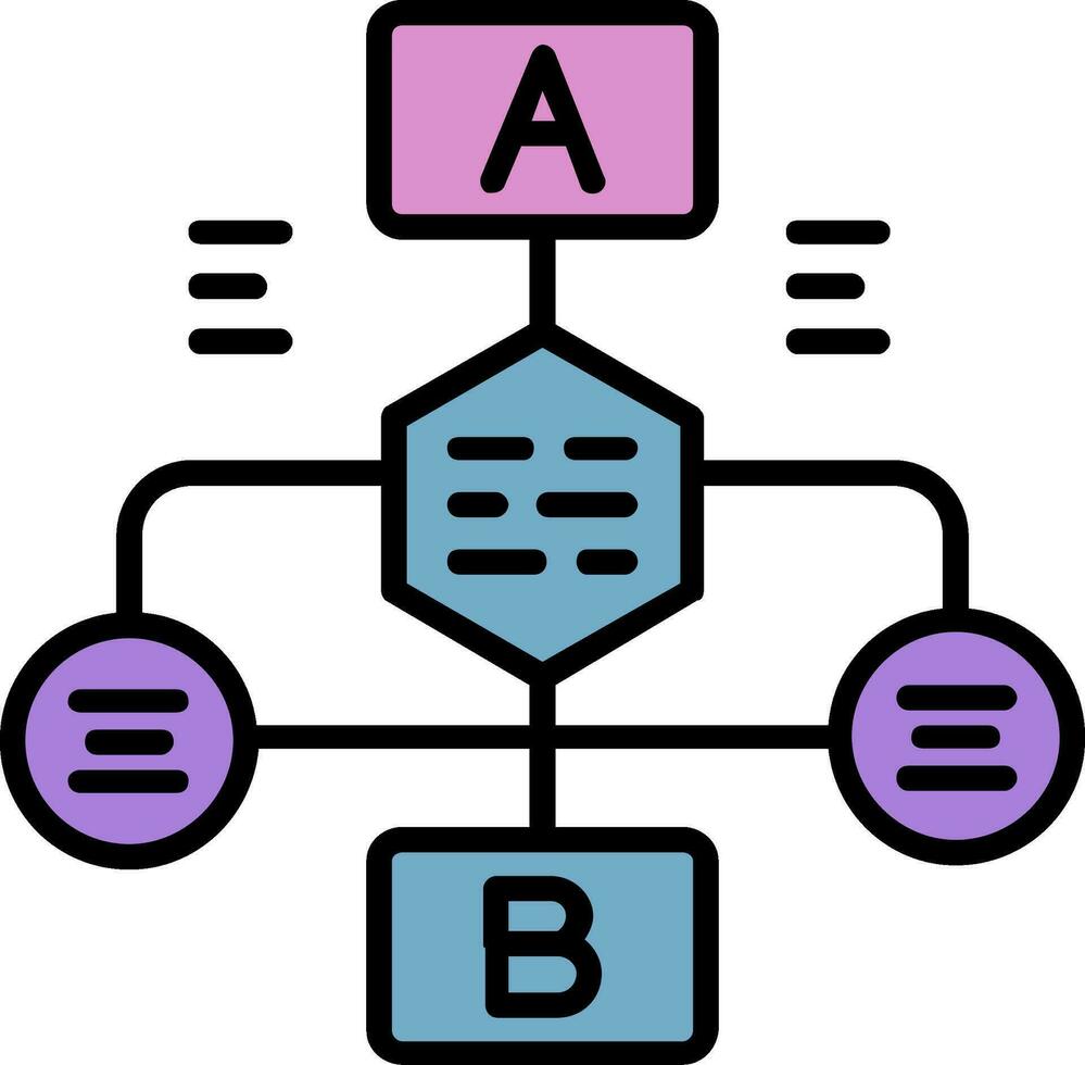 icono de vector de diagrama de flujo