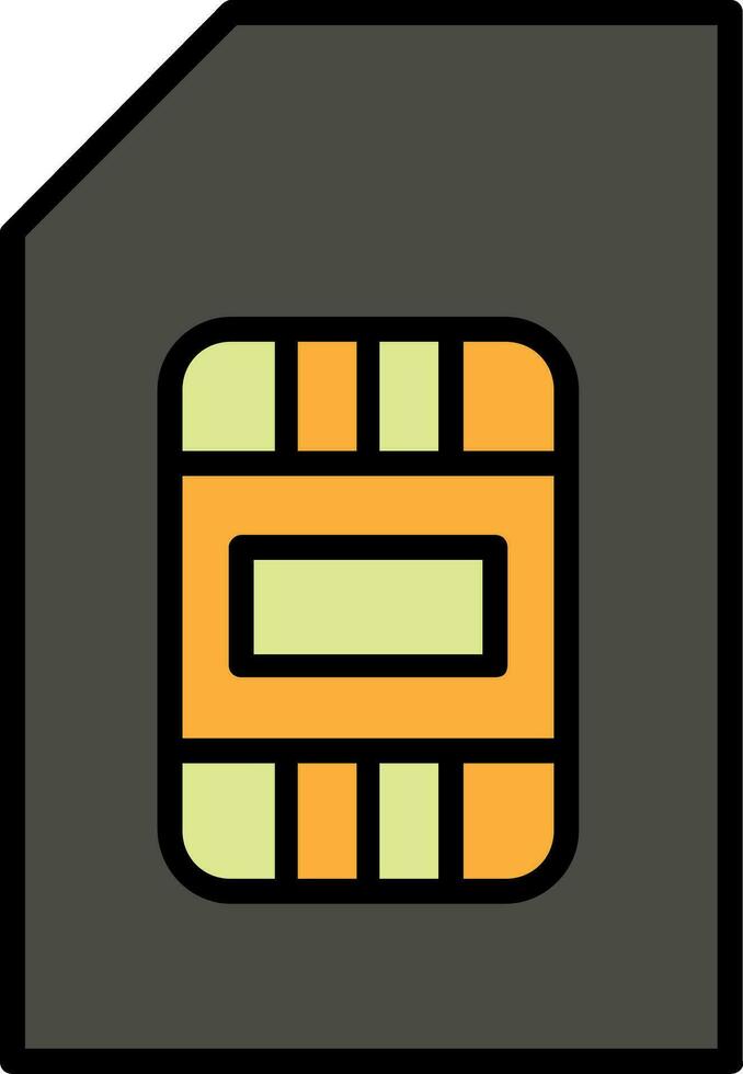 sim vector icono