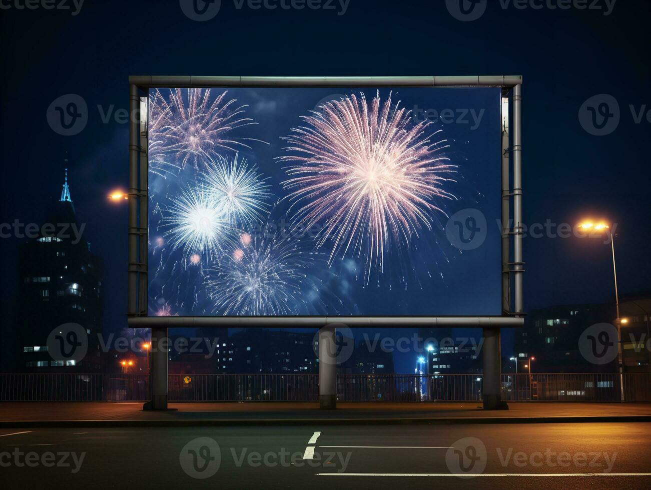 AI generated Outdoor Billboard Advertising Mockup - AI Generated photo