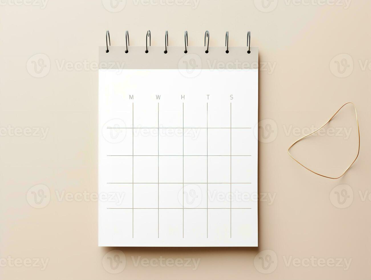 ai generado elegante pared calendario Bosquejo para hogar y oficina - ai generado foto