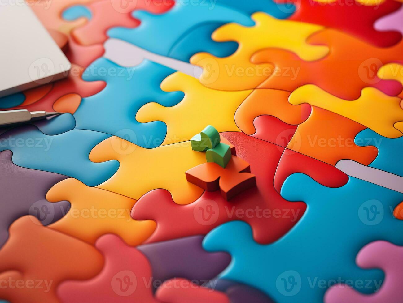 AI generated Engaging Custom Puzzle Mockup for Fun and Learning - AI Generated photo