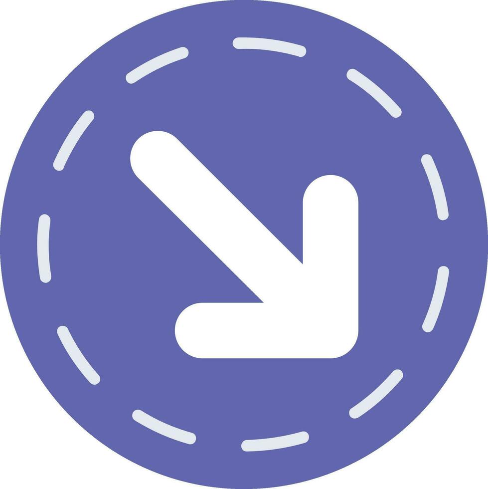 Down Right Arrow Vector Icon