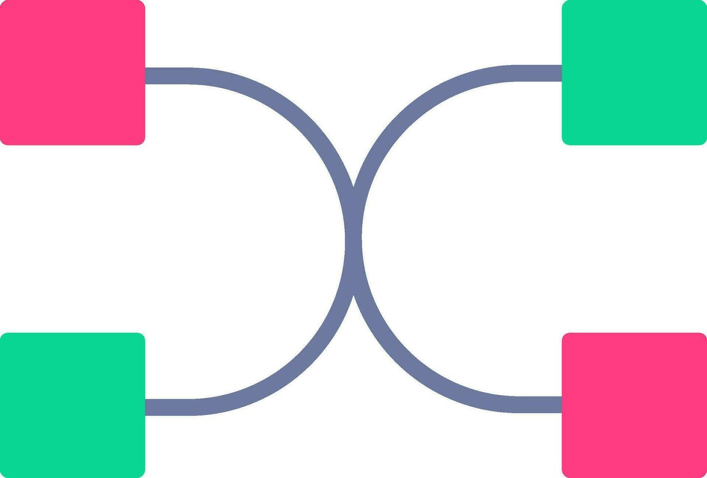 Many To Many Vector Icon