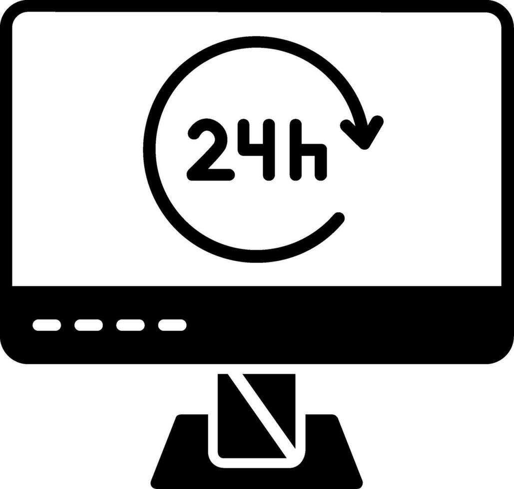 24 Hours Vector Icon