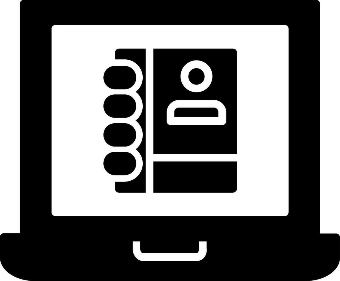Laptop User Vector Icon