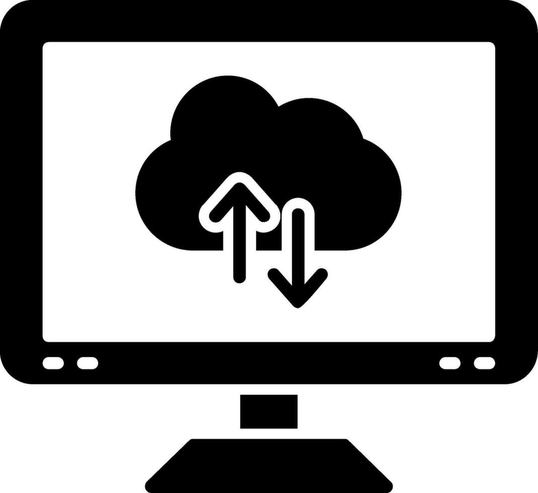 icono de vector de computación en la nube