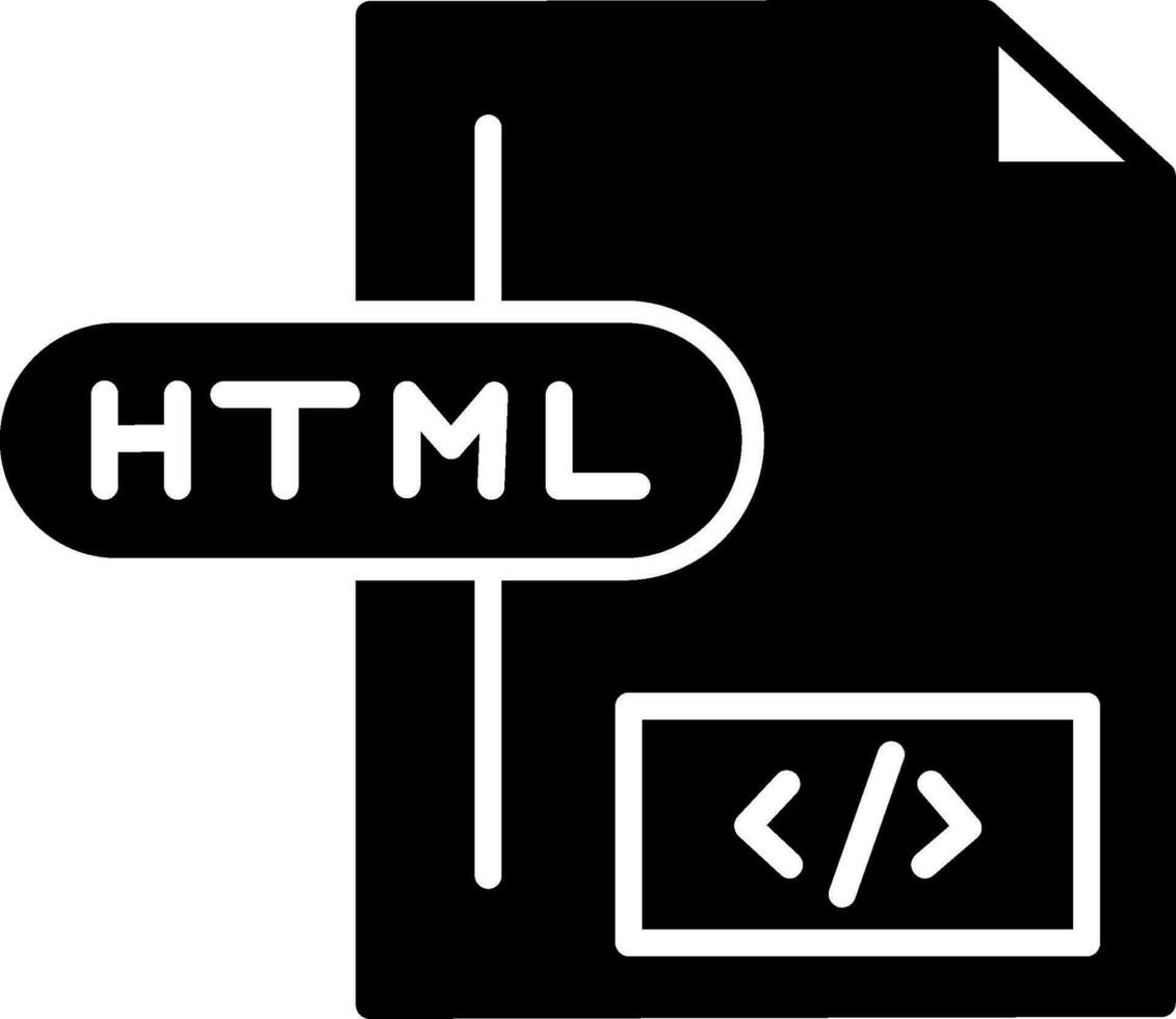 icono de vector de archivo html