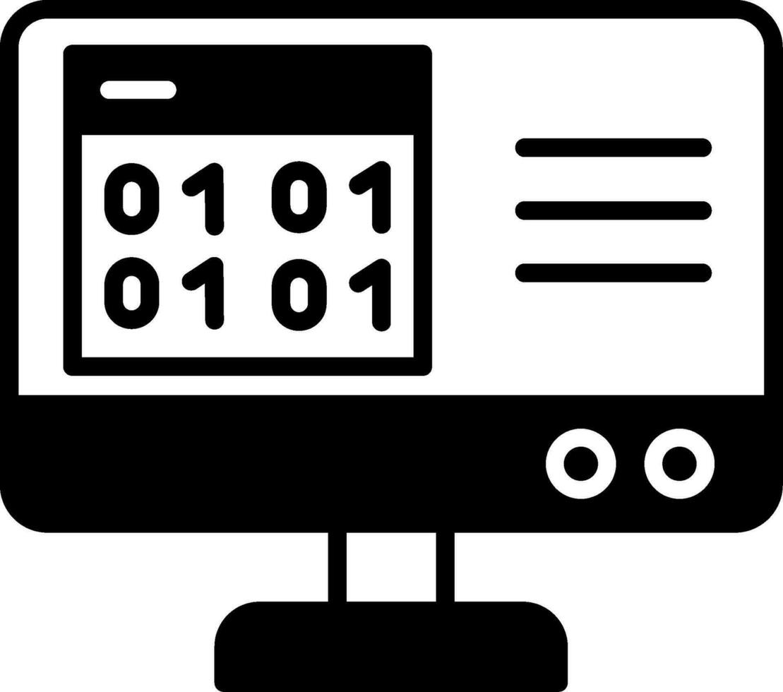 Binary Code Vector Icon