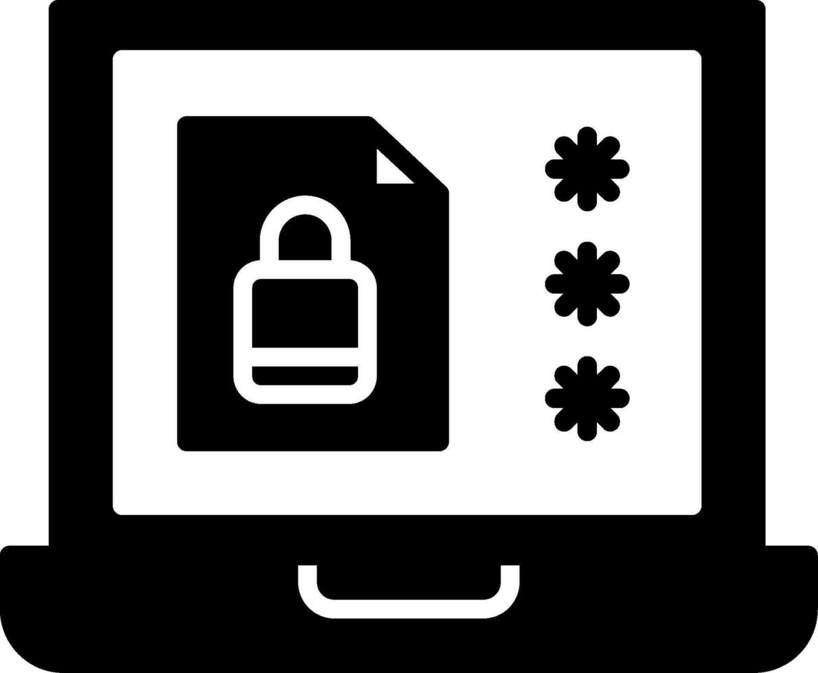 icono de vector de protección de archivos