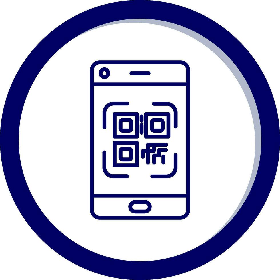 Smartphone Qr Code Vector Icon