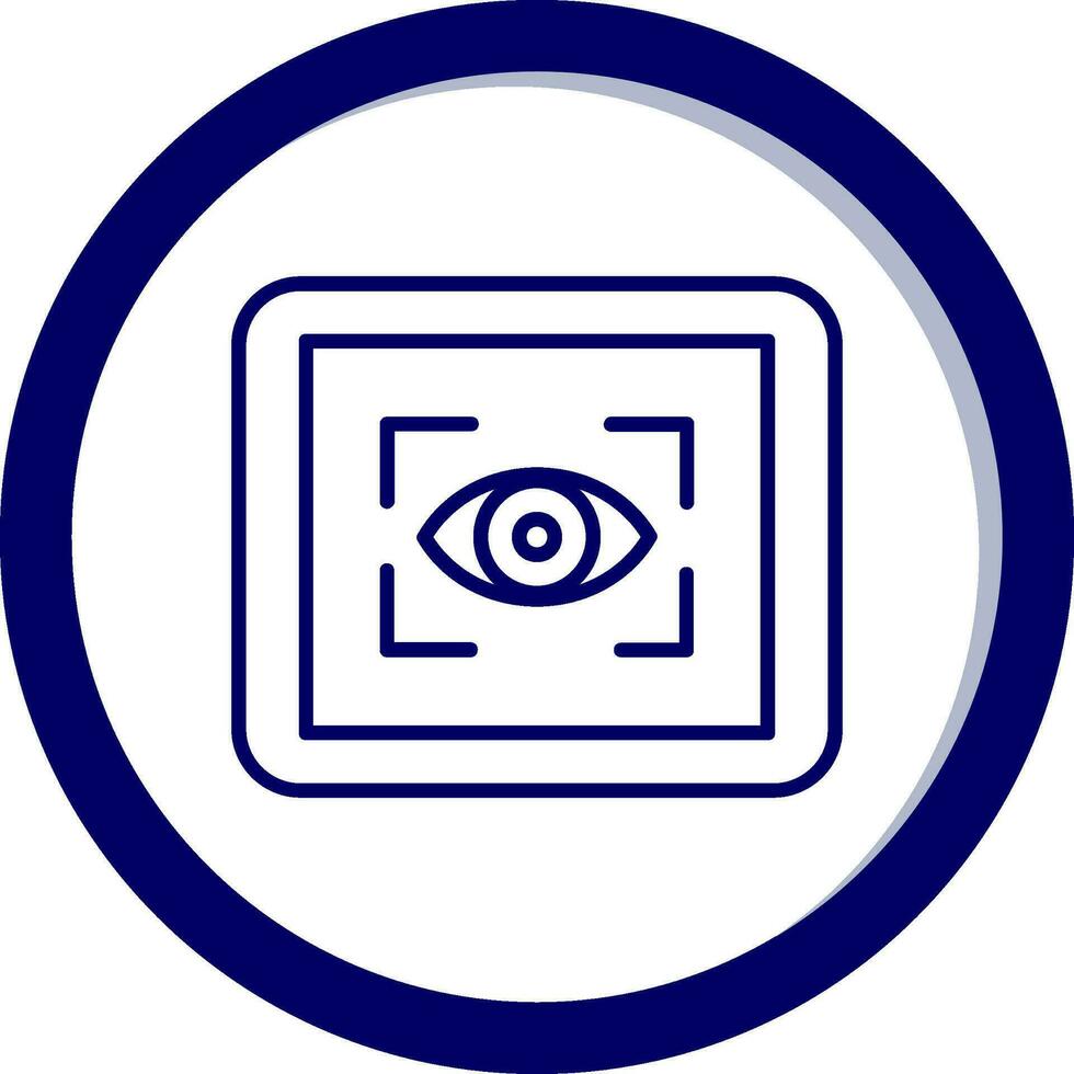 icono de vector de escáner ocular