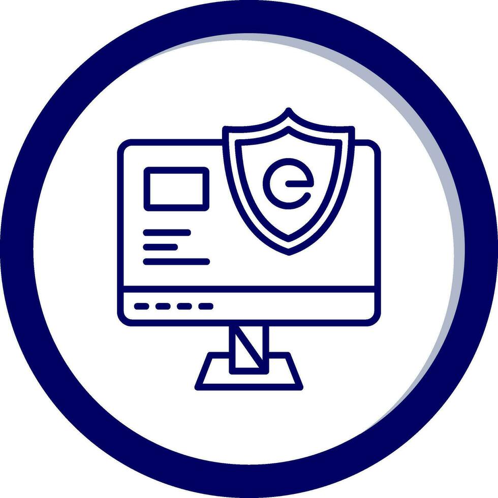 icono de vector de protección de datos