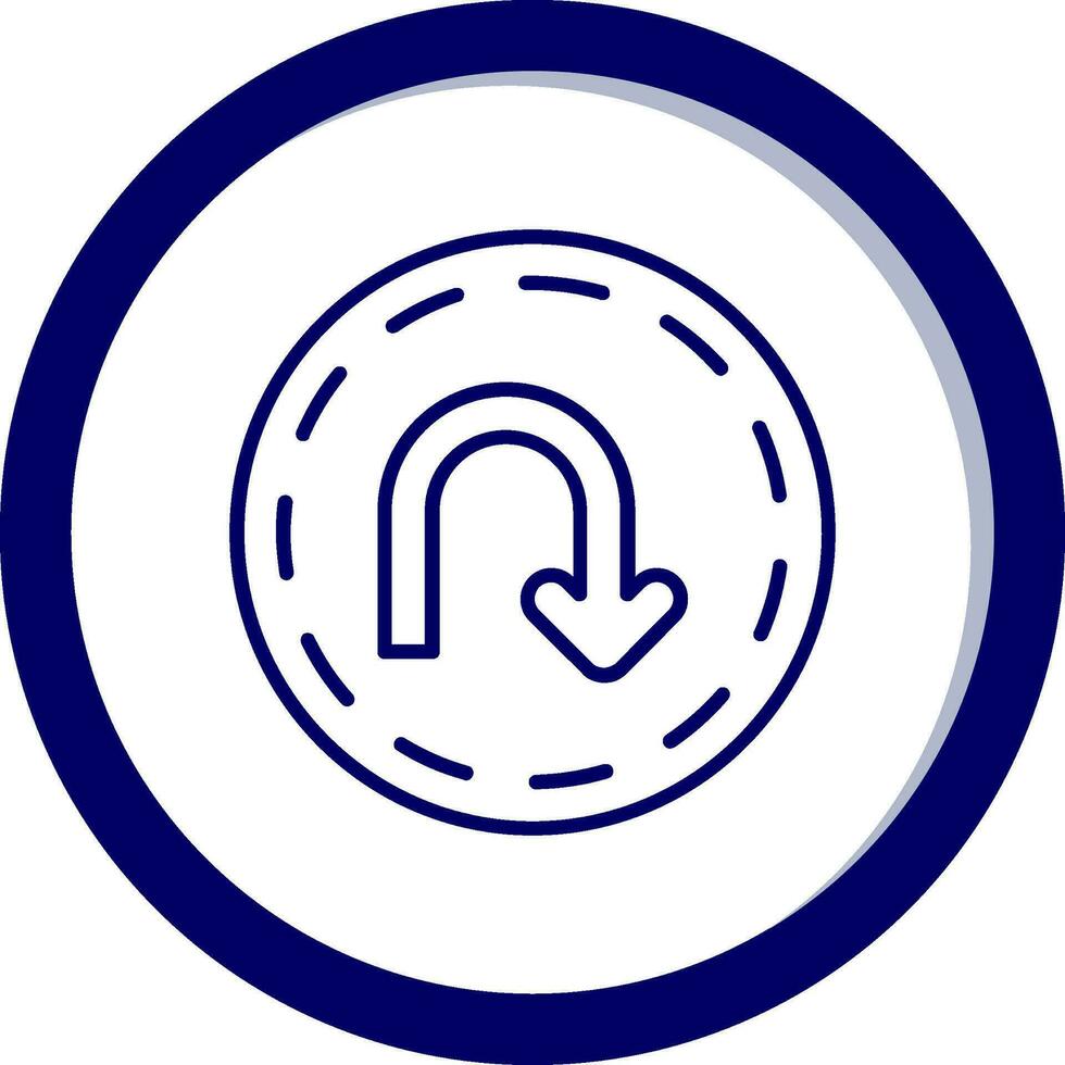 U Turn Vector Icon