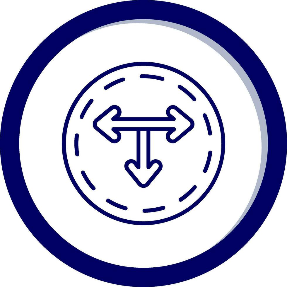 T Junction Vector Icon