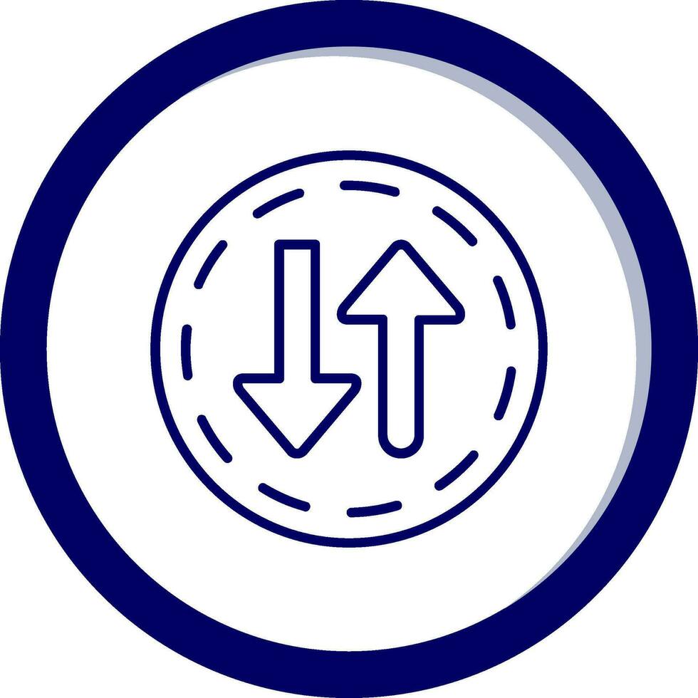 Two Way Street Vector Icon