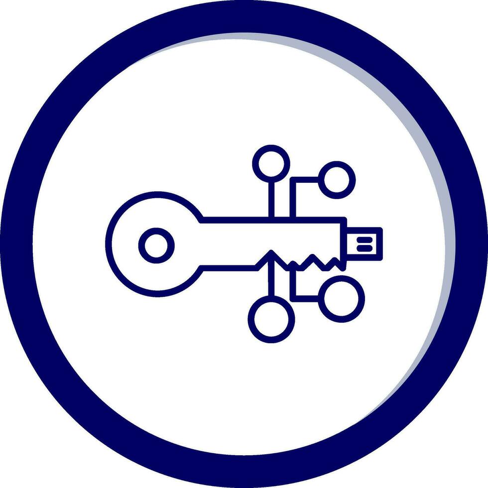 digital key Vector Icon