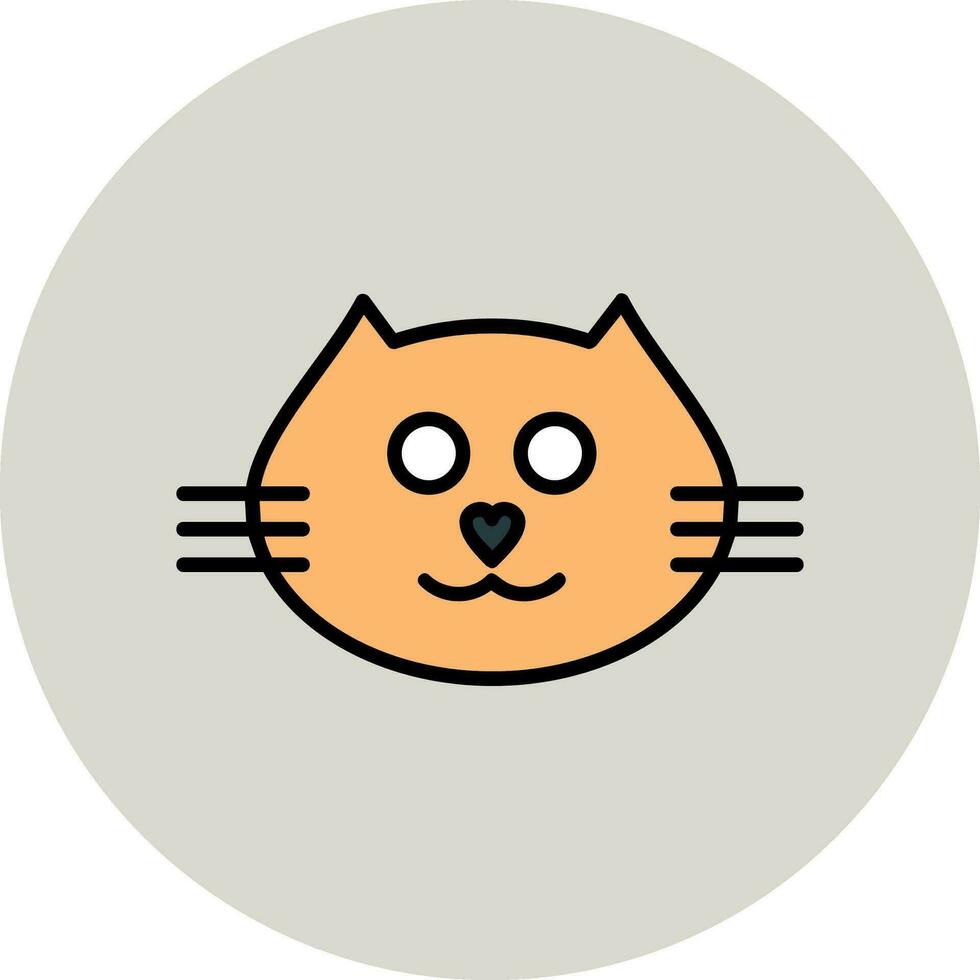 gato cara vector icono