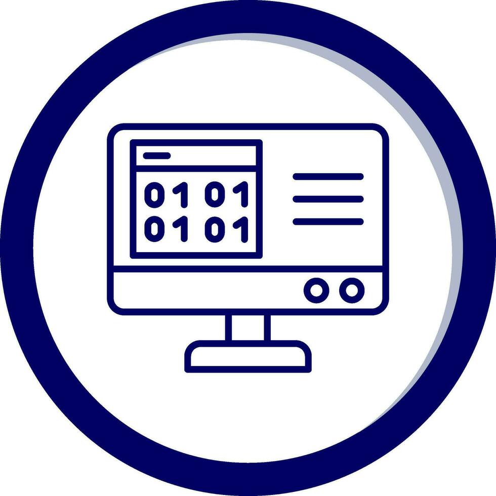 Binary Code Vector Icon