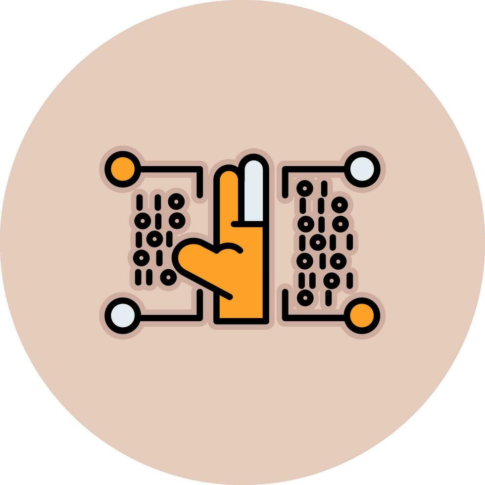 icono de vector de digitalización