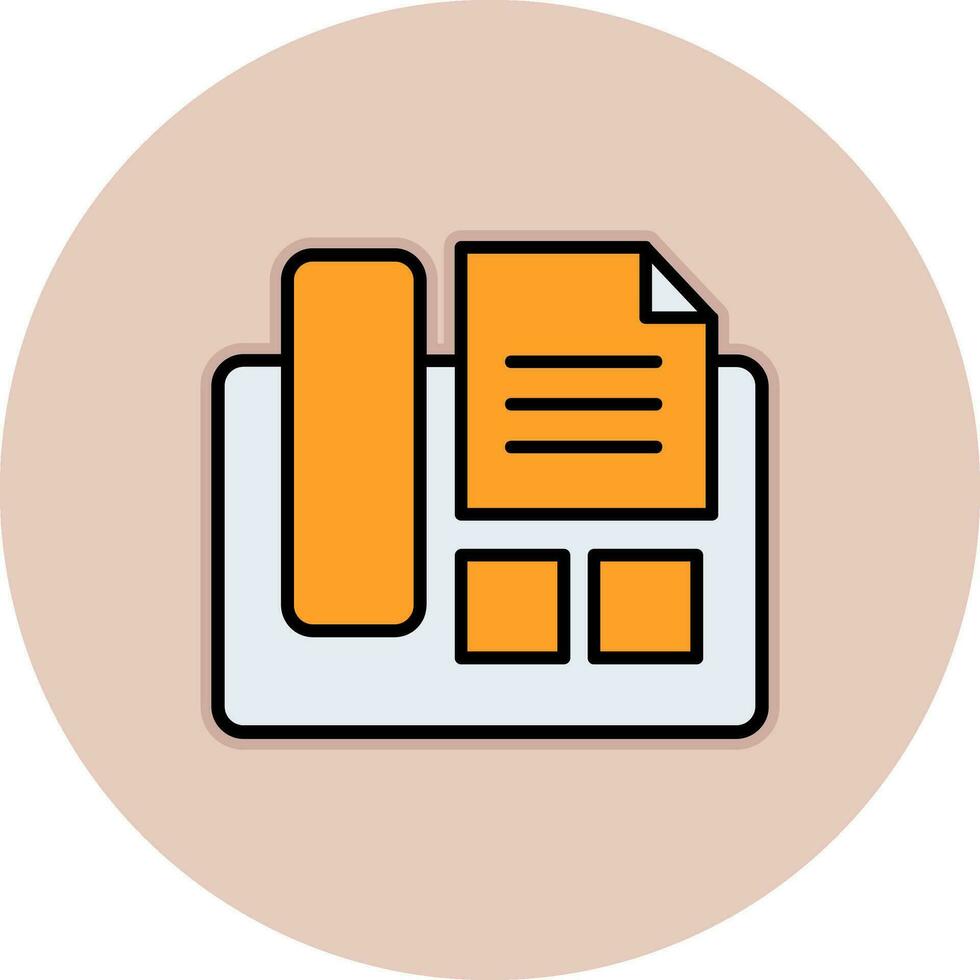 Fax Machine Vector Icon
